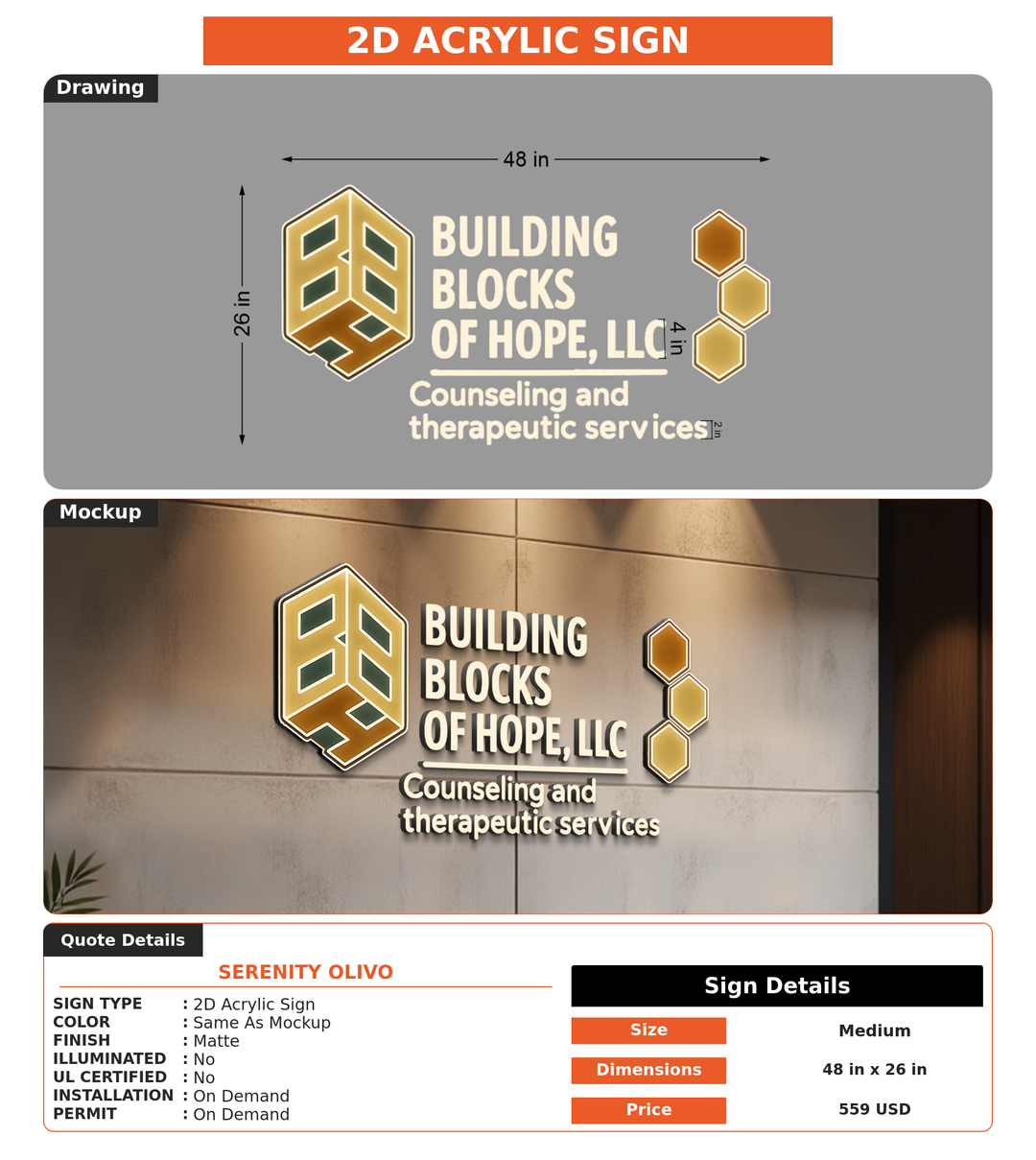 CUSTOM MOCKUP SIGN FOR Serenity Olivo