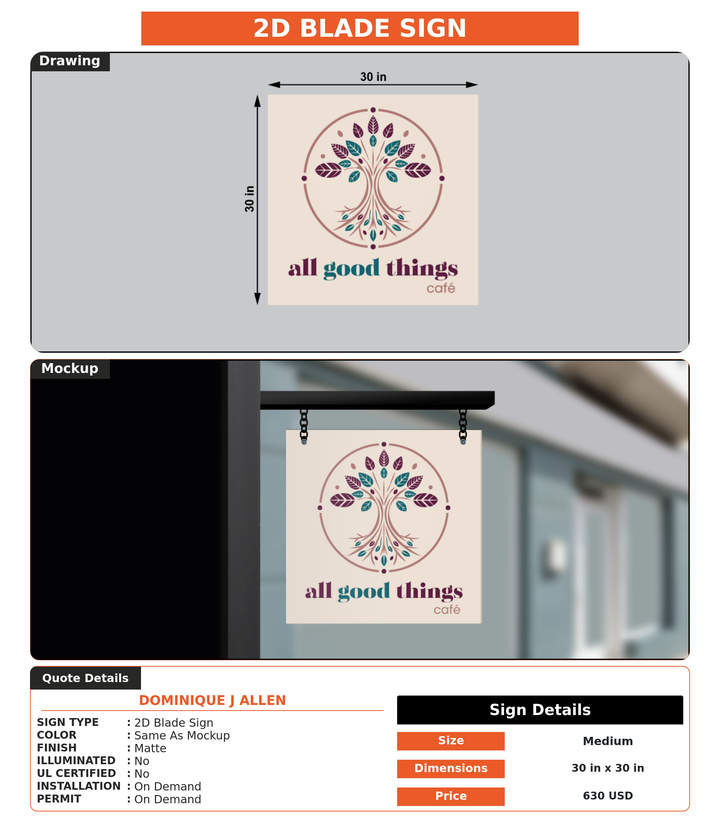 CUSTOM MOCKUP SIGN FOR Dominique J Allen