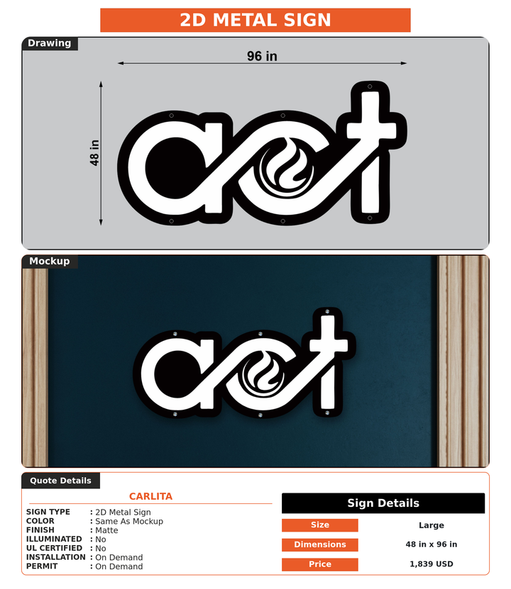 CUSTOM MOCKUP SIGN FOR Carlita