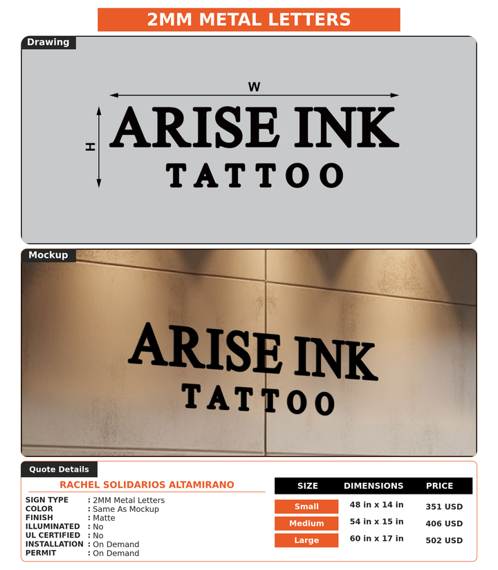 CUSTOM MOCKUP SIGN FOR Rachel Solidarios Altamirano
