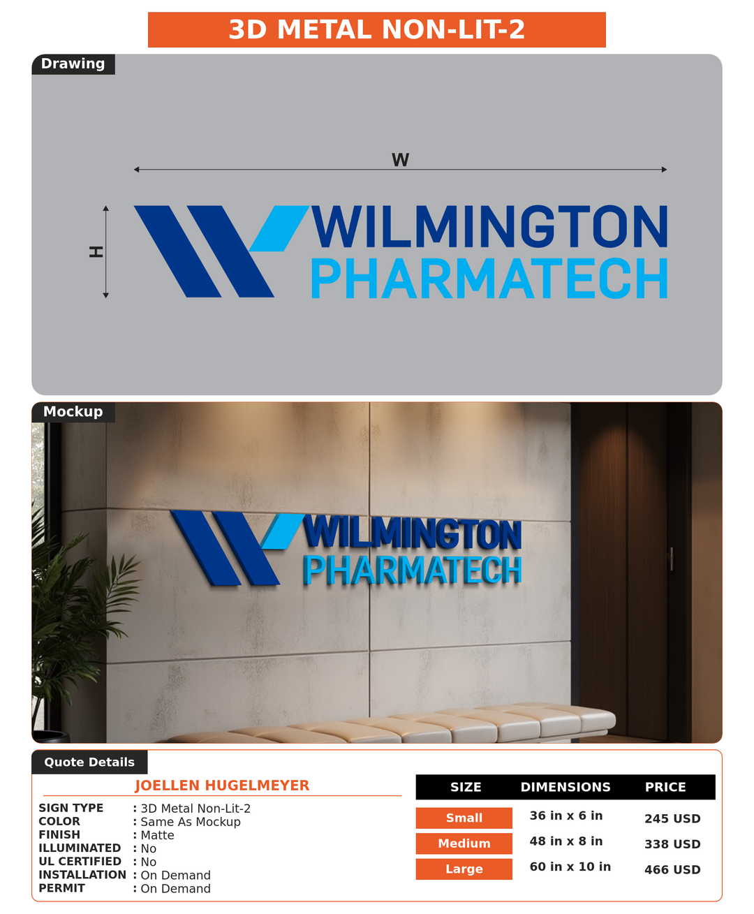 CUSTOM MOCKUP SIGN FOR Joellen Hugelmeyer