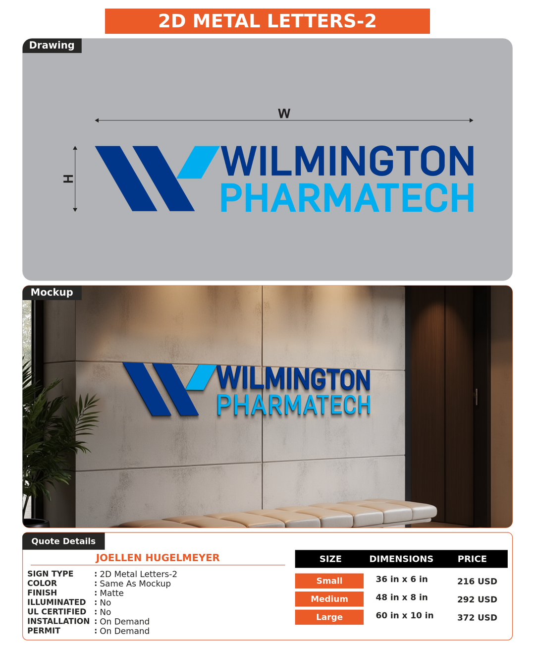 CUSTOM MOCKUP SIGN FOR Joellen Hugelmeyer