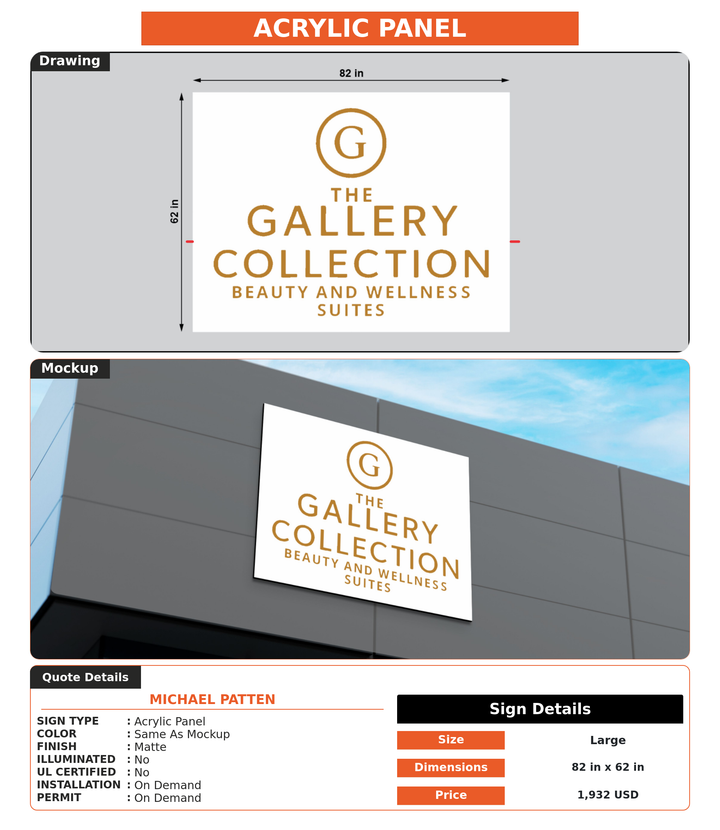 CUSTOM MOCKUP SIGN FOR michael patten