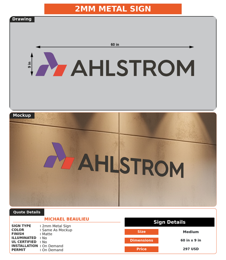 CUSTOM MOCKUP SIGN FOR Michael Beaulieu