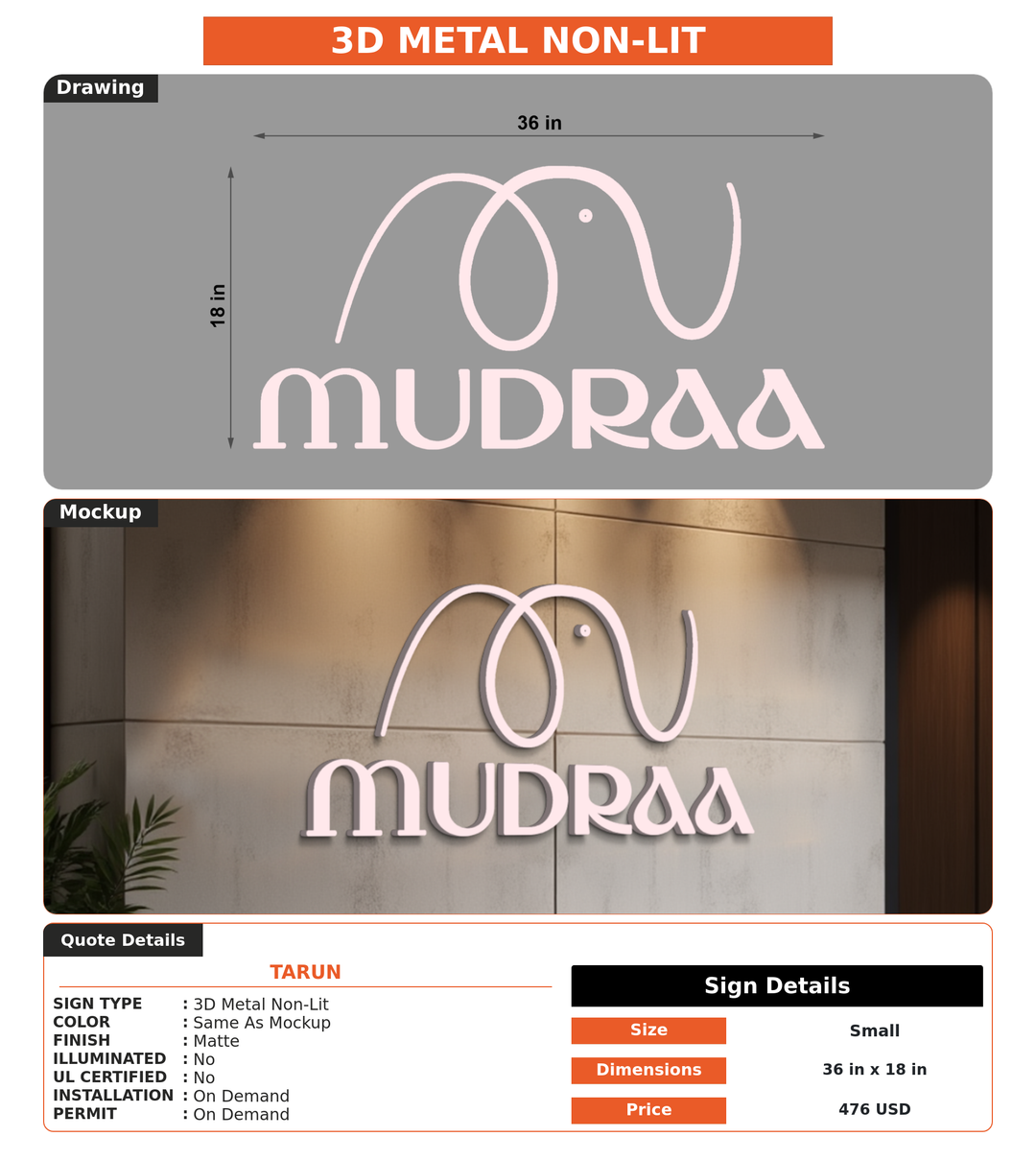 CUSTOM MOCKUP SIGN FOR Tarun