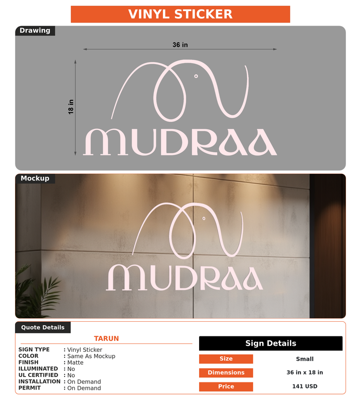 CUSTOM MOCKUP SIGN FOR Tarun