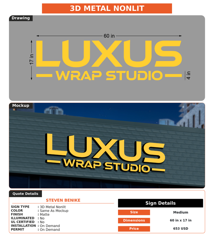 CUSTOM MOCKUP SIGN FOR Steven Benike