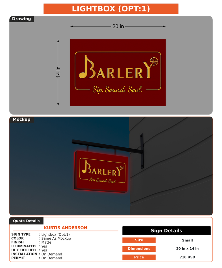 CUSTOM MOCKUP SIGN FOR Kurtis Anderson