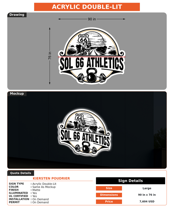 CUSTOM MOCKUP SIGN FOR Kiersten Poudrier