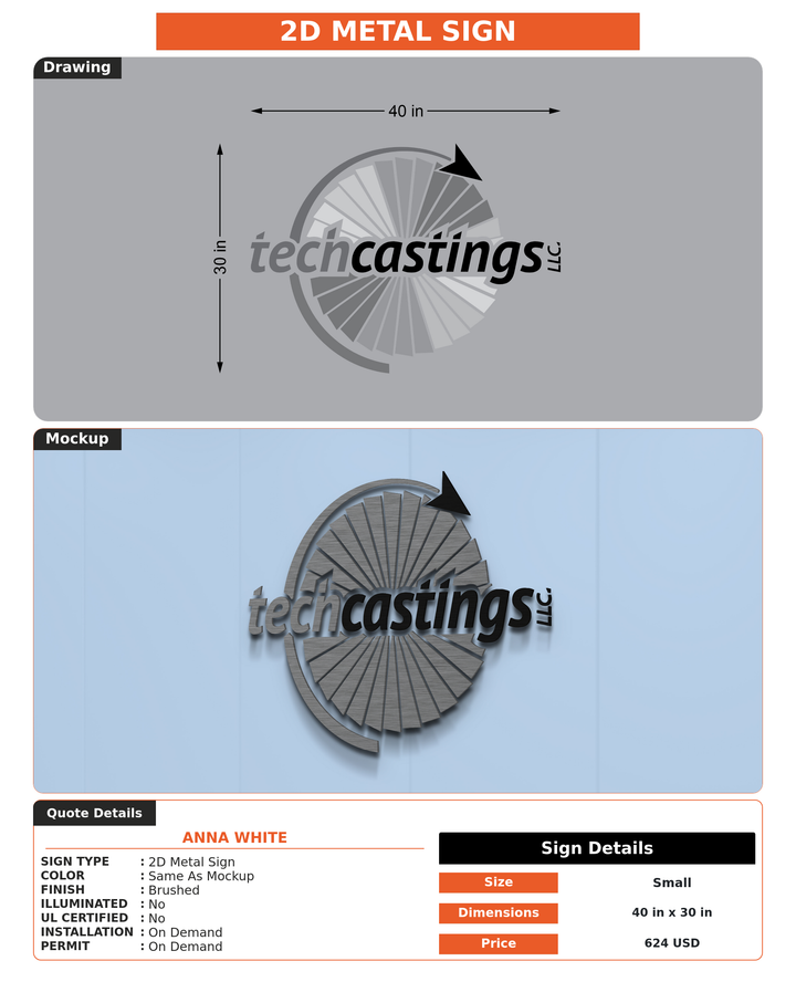 CUSTOM MOCKUP SIGN FOR Anna White
