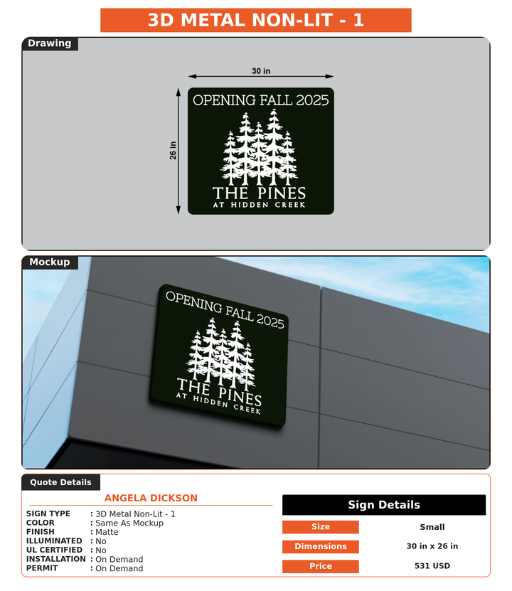 CUSTOM MOCKUP SIGN FOR Angela Dickson