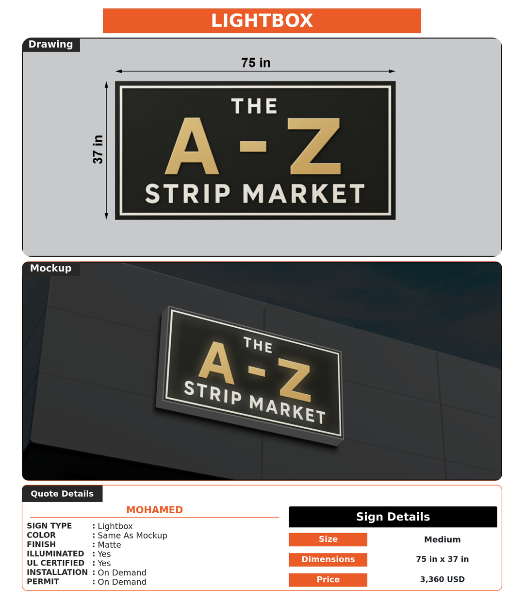 CUSTOM MOCKUP SIGN FOR Mohamed