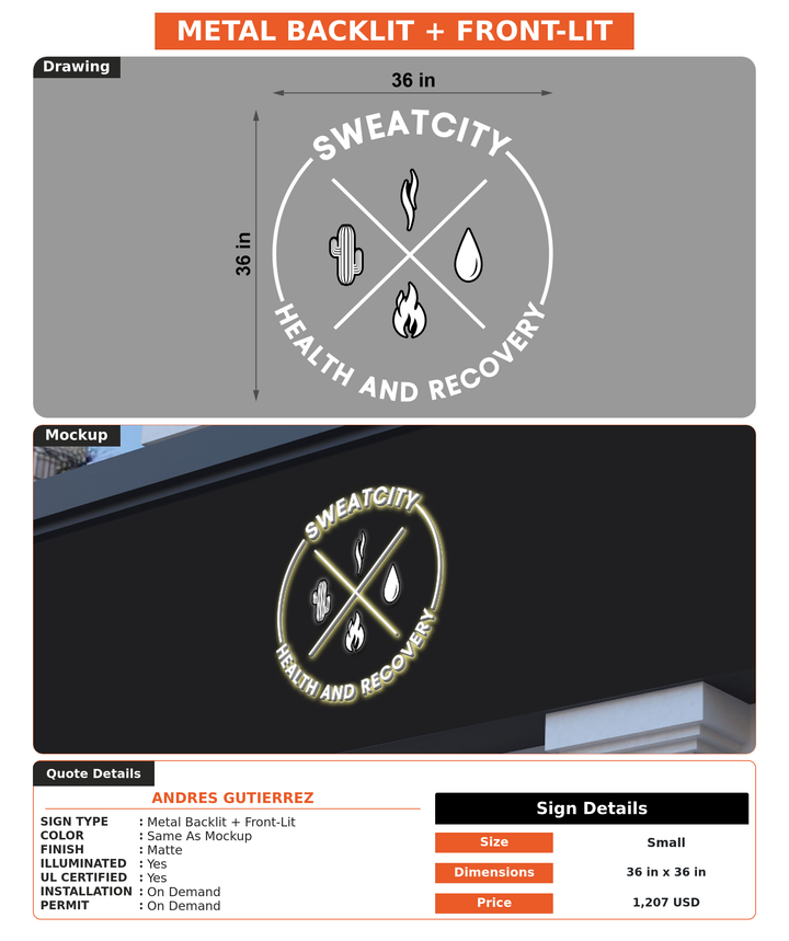 CUSTOM MOCKUP SIGN FOR Andres Gutierrez