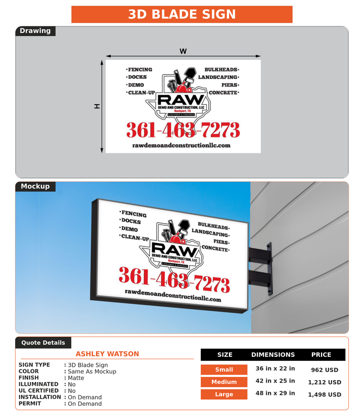 CUSTOM MOCKUP SIGN FOR Ashley Watson