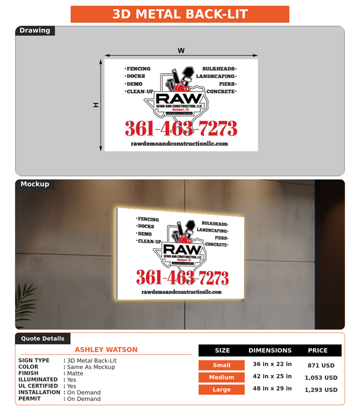 CUSTOM MOCKUP SIGN FOR Ashley Watson