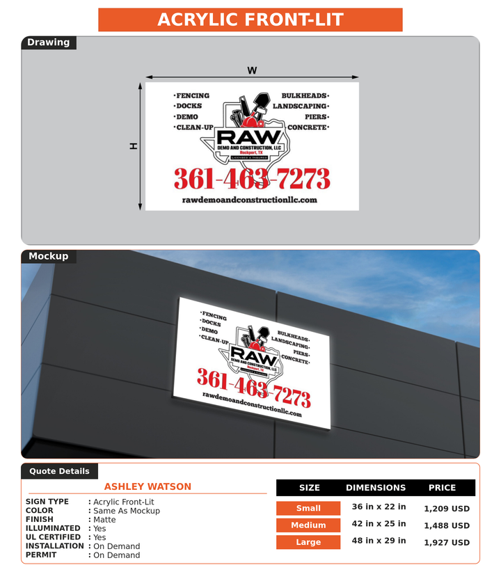 CUSTOM MOCKUP SIGN FOR Ashley Watson