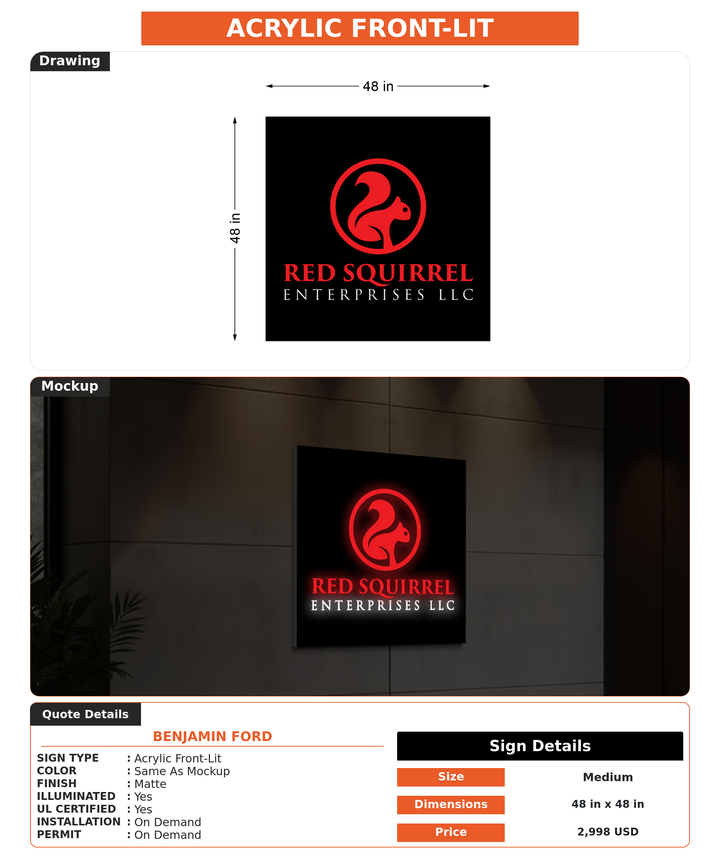 CUSTOM MOCKUP SIGN FOR Benjamin Ford