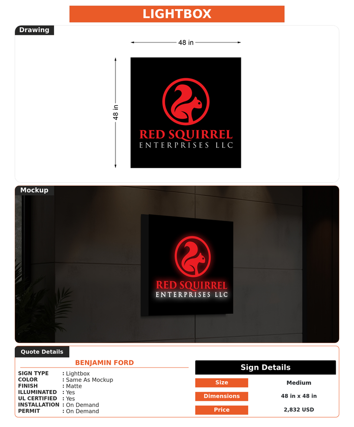CUSTOM MOCKUP SIGN FOR Benjamin Ford