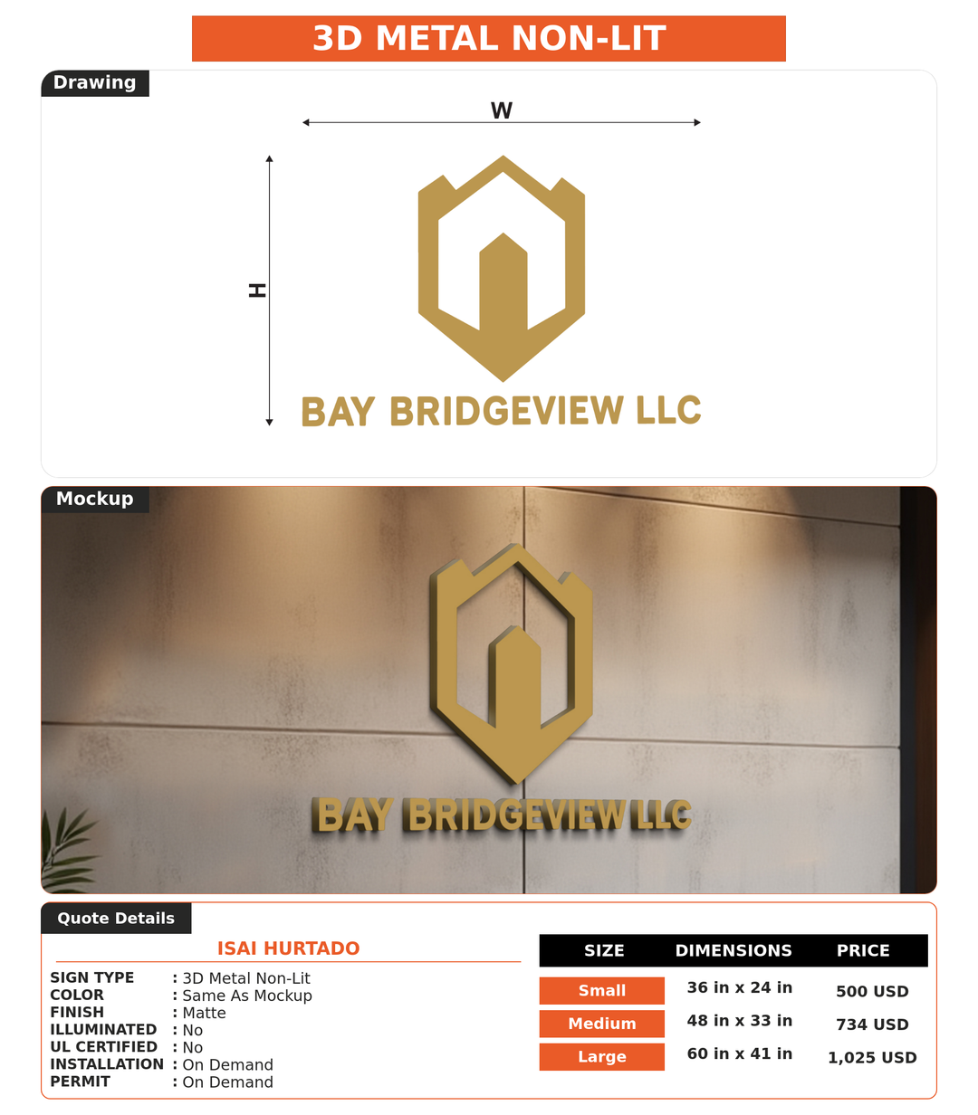 CUSTOM MOCKUP SIGN FOR Isai Hurtado