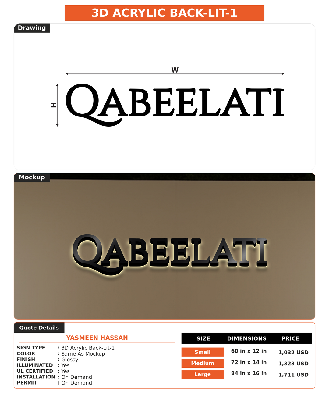CUSTOM MOCKUP SIGN FOR yasmeen Hassan