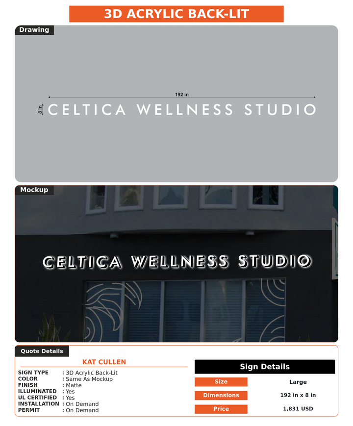 CUSTOM MOCKUP SIGN FOR Kat Cullen