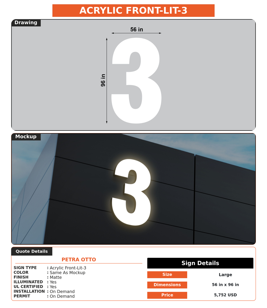 CUSTOM MOCKUP SIGN FOR Petra Otto