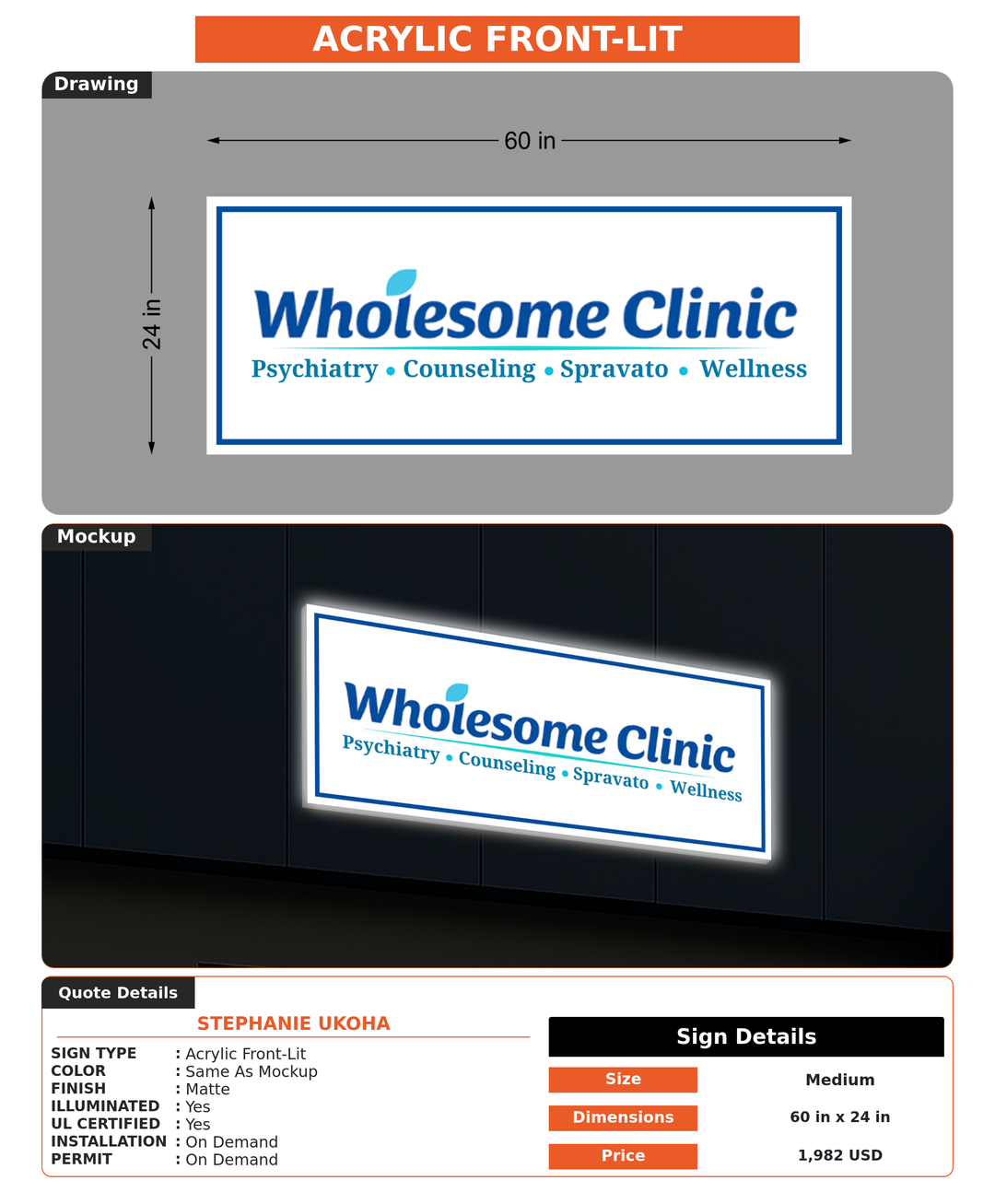 CUSTOM MOCKUP SIGN FOR Stephanie Ukoha