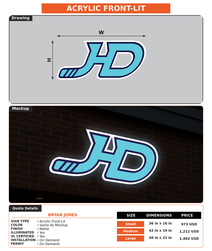 CUSTOM MOCKUP SIGN FOR Bryan Jones