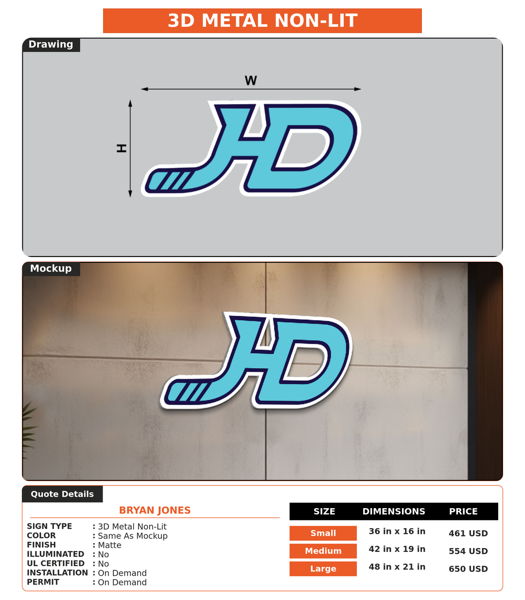CUSTOM MOCKUP SIGN FOR Bryan Jones