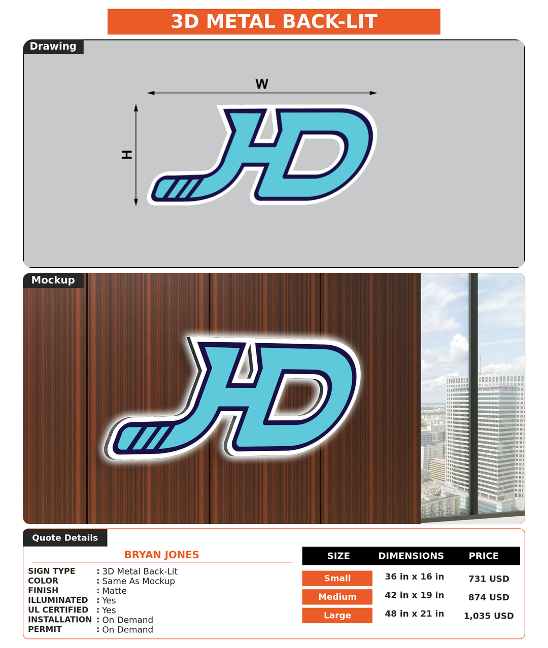 CUSTOM MOCKUP SIGN FOR Bryan Jones