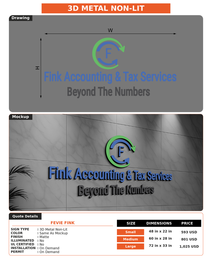 CUSTOM MOCKUP SIGN FOR Fevie Fink