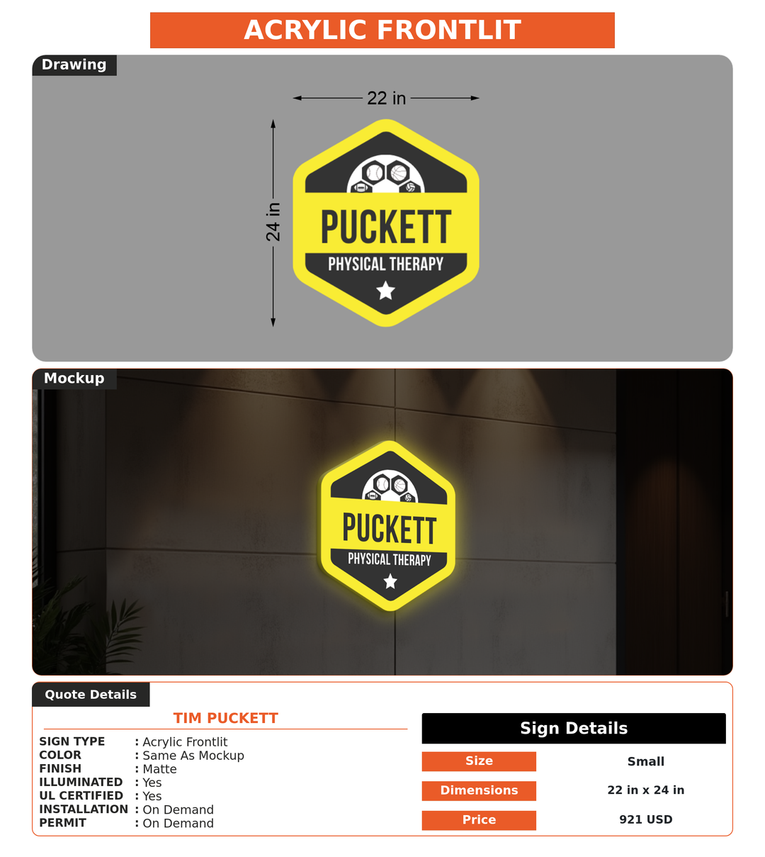 CUSTOM MOCKUP SIGN FOR Tim Puckett