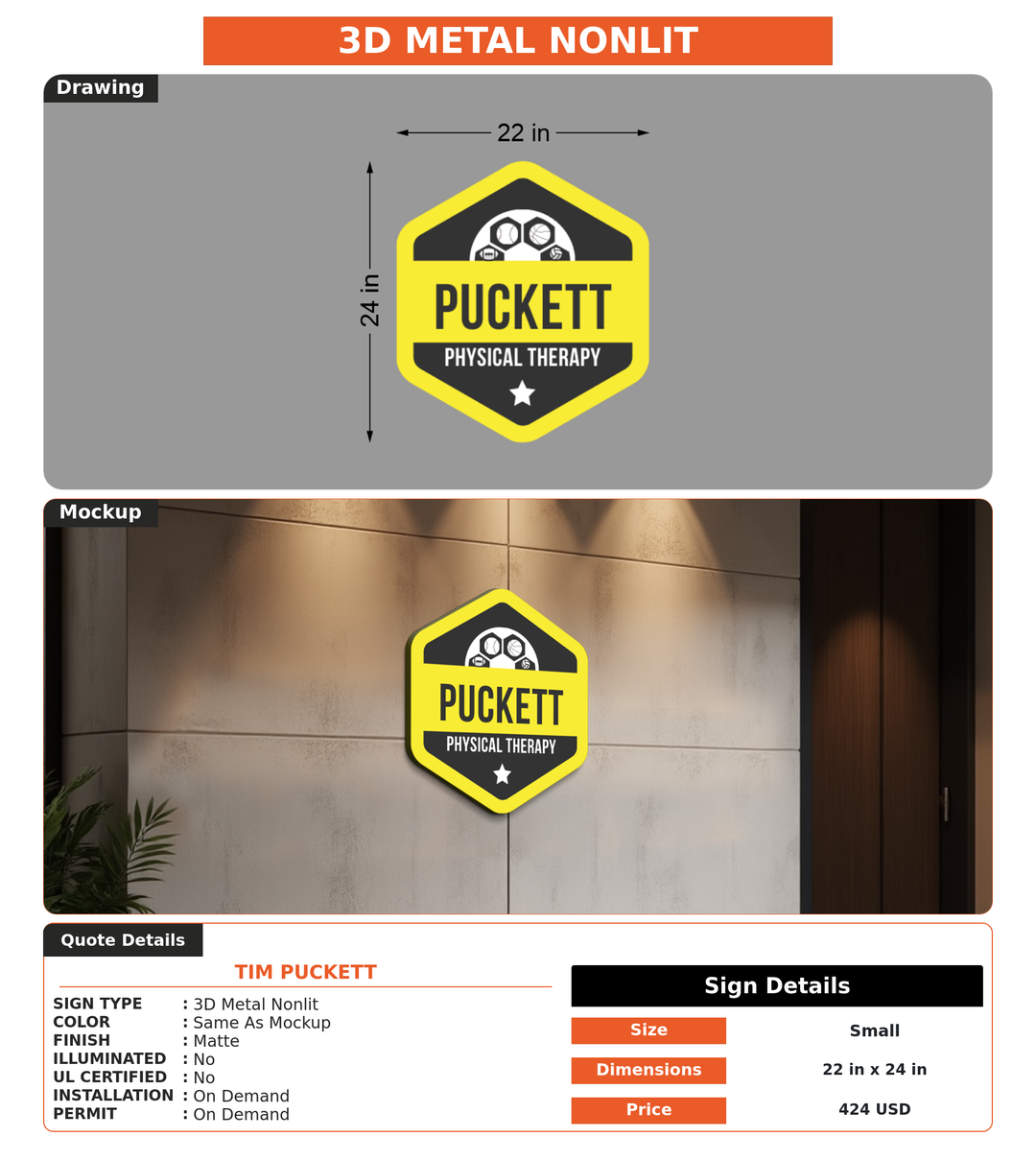 CUSTOM MOCKUP SIGN FOR Tim Puckett