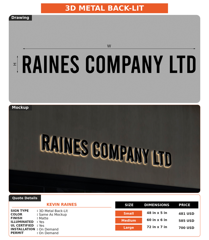 CUSTOM MOCKUP SIGN FOR Kevin Raines