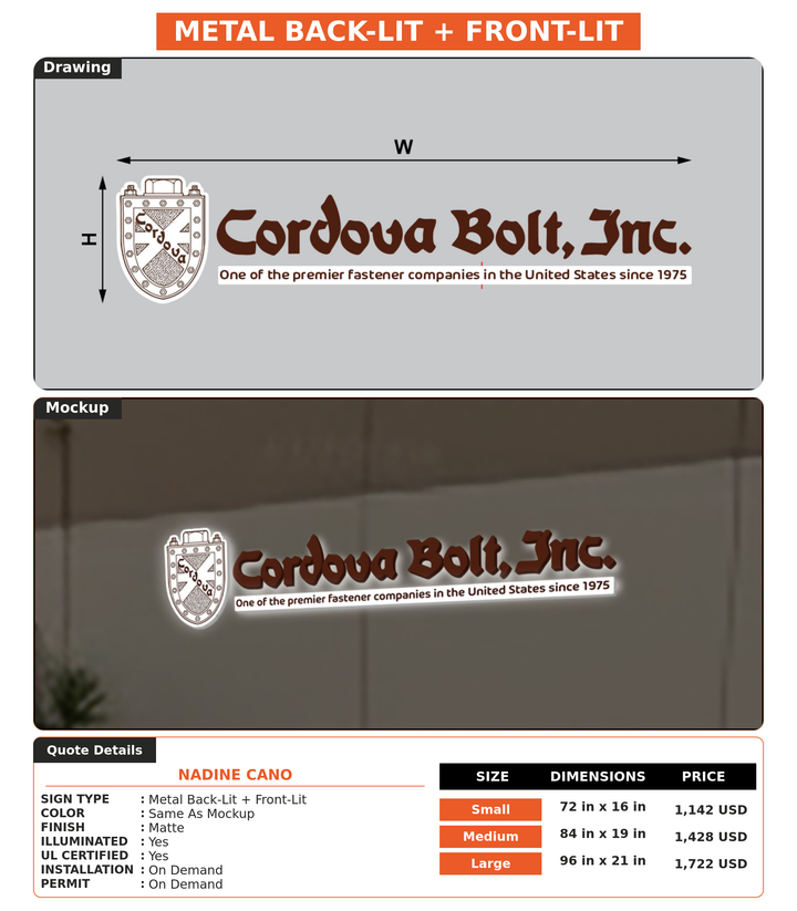 CUSTOM MOCKUP SIGN FOR Nadine Cano