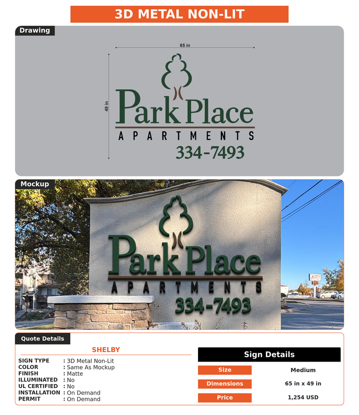 CUSTOM MOCKUP SIGN FOR Shelby