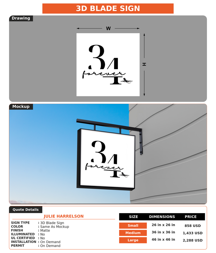 CUSTOM MOCKUP SIGN FOR Julie Harrelson