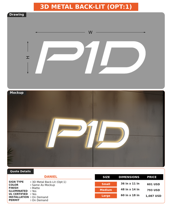 CUSTOM MOCKUP SIGN FOR Daniel