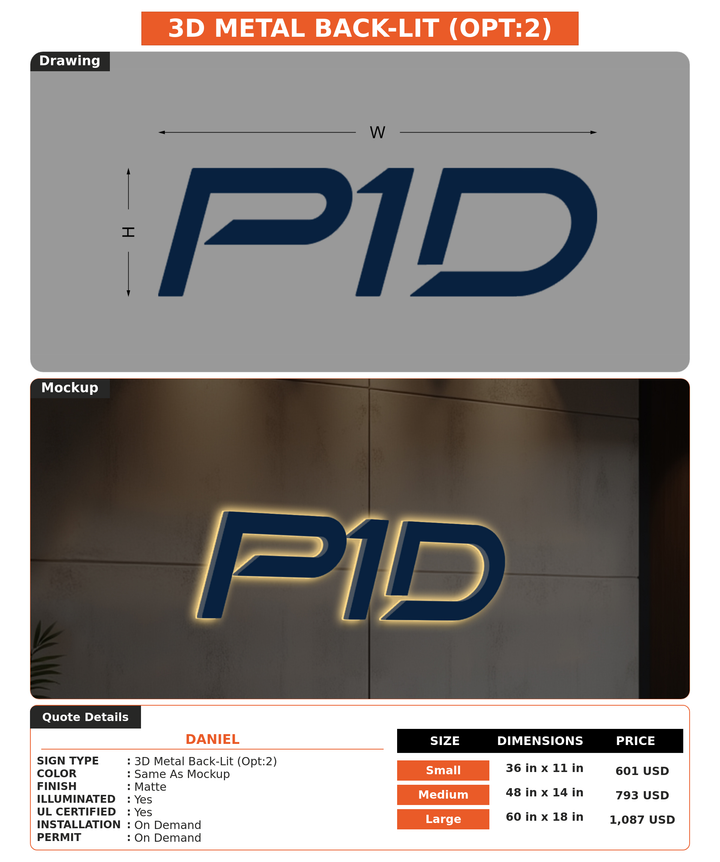 CUSTOM MOCKUP SIGN FOR Daniel