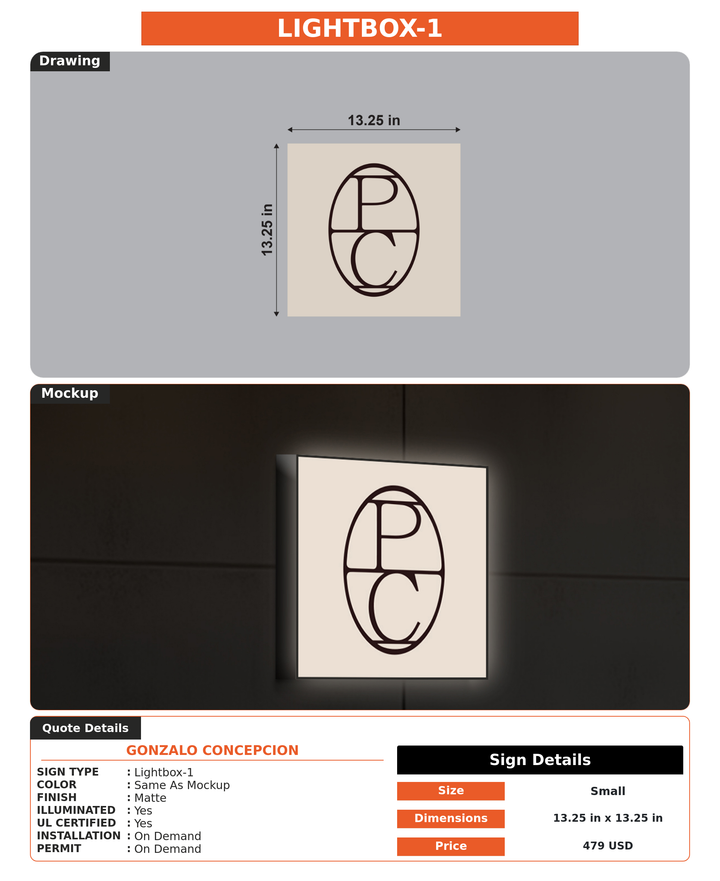 CUSTOM MOCKUP SIGN FOR Gonzalo Concepcion