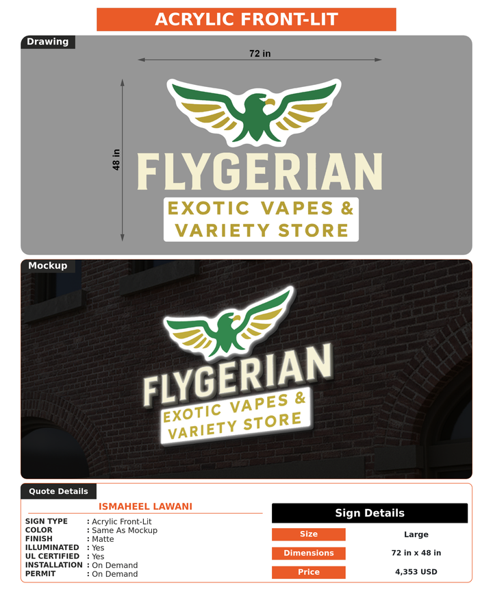 CUSTOM MOCKUP SIGN FOR Ismaheel Lawani