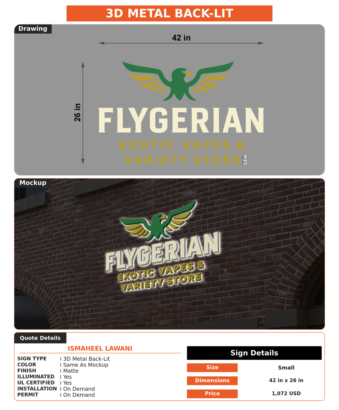 CUSTOM MOCKUP SIGN FOR Ismaheel Lawani