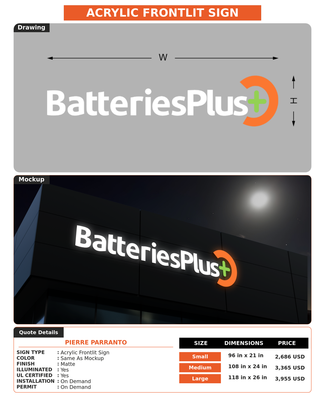 CUSTOM MOCKUP SIGN FOR Pierre Parranto