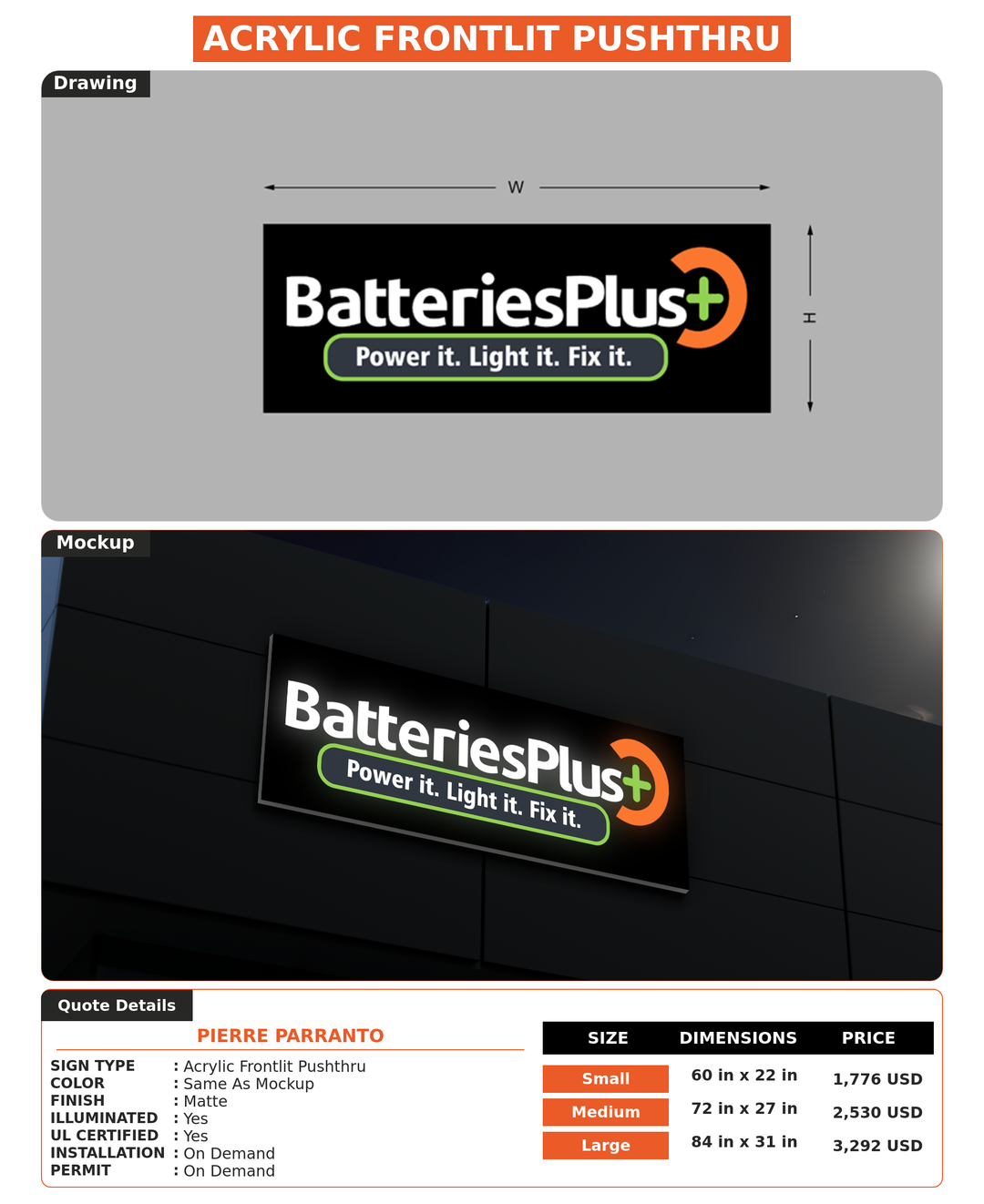 CUSTOM MOCKUP SIGN FOR Pierre Parranto