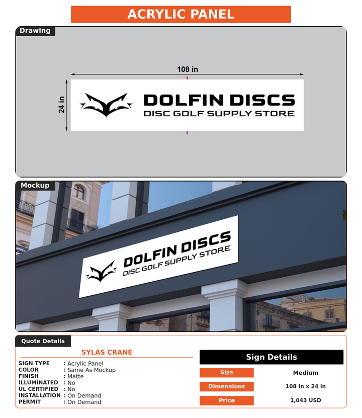 CUSTOM MOCKUP SIGN FOR Sylas Crane