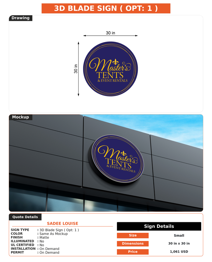 CUSTOM MOCKUP SIGN FOR Sadee Louise