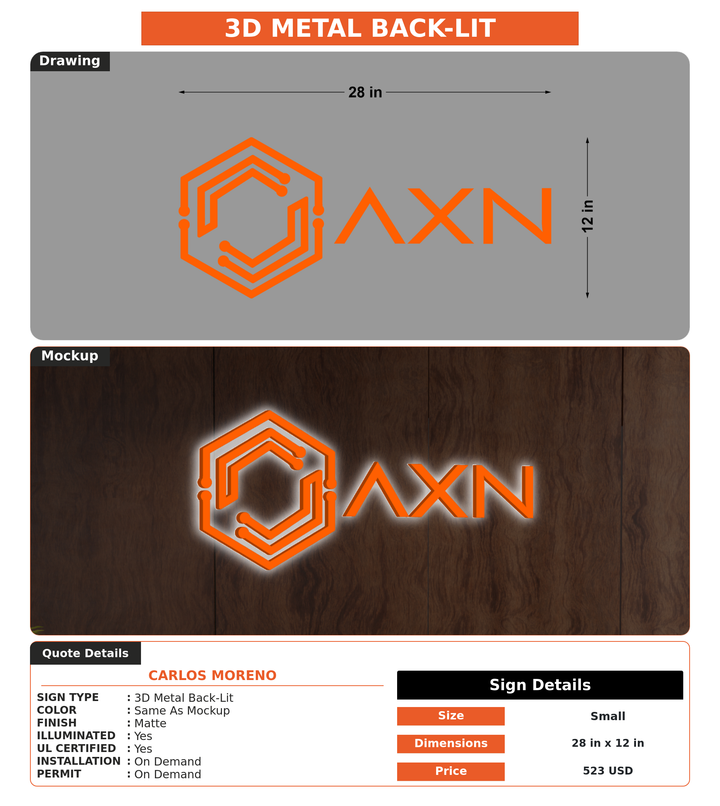 CUSTOM MOCKUP SIGN FOR Carlos Moreno