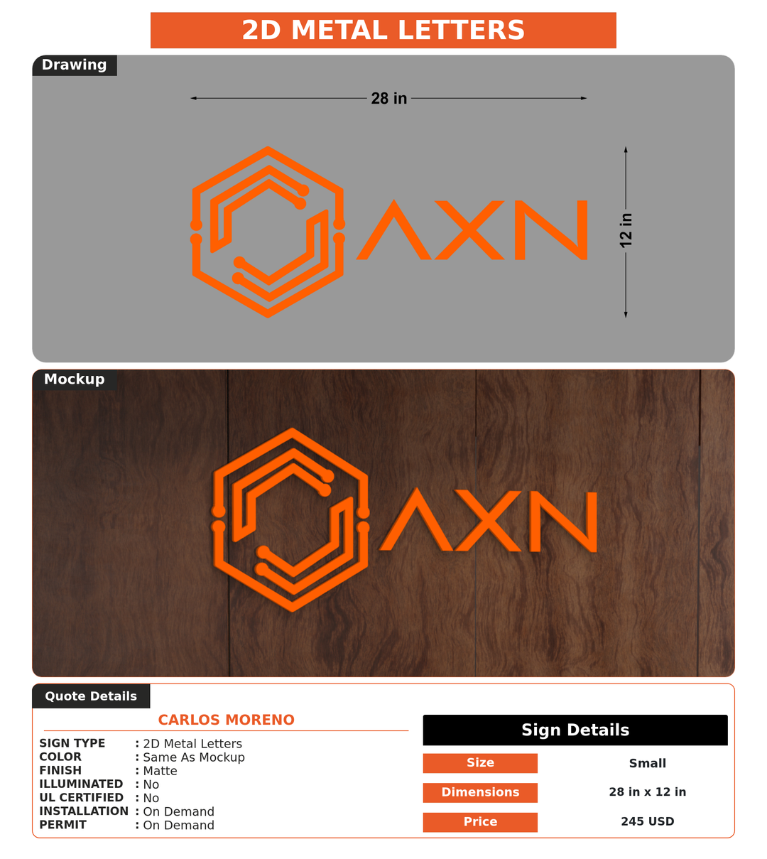 CUSTOM MOCKUP SIGN FOR Carlos Moreno