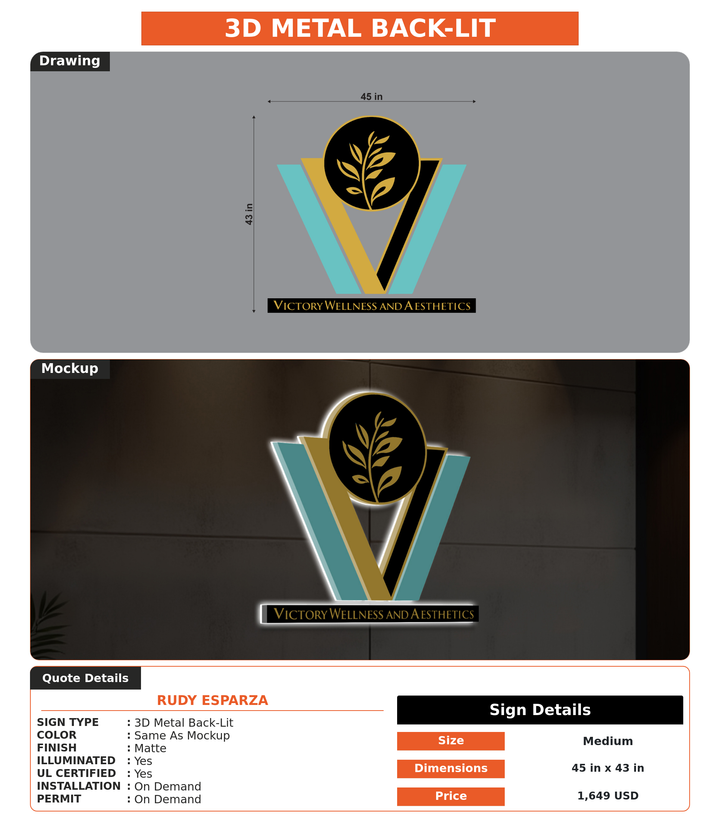 CUSTOM MOCKUP SIGN FOR Rudy Esparza