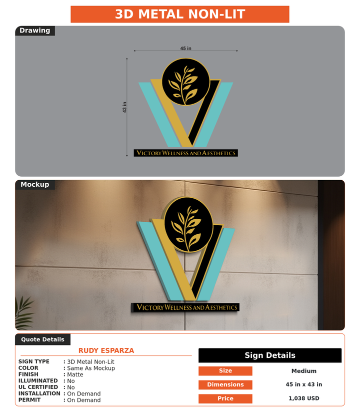 CUSTOM MOCKUP SIGN FOR Rudy Esparza